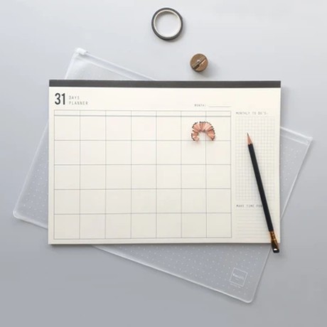 לוח תכנון חודשי 31Days Planner קריניטי KARINITI