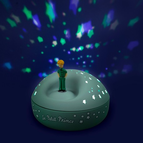 מנורת לילה מקרן כוכבים הנסיך הקטן עם מוזיקה - ירוק