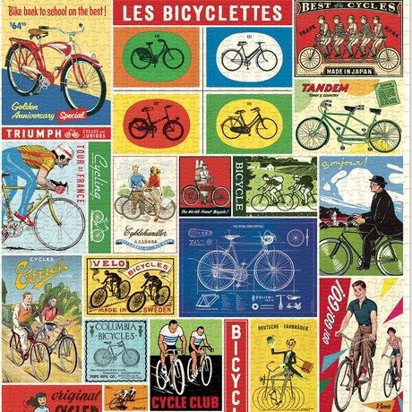 פאזל אופניים Les Bicyclettes וינטג' 1,000 חלקים
