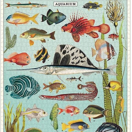 פאזל דגים (Aquarium) וינטג' 1,000 חלקים