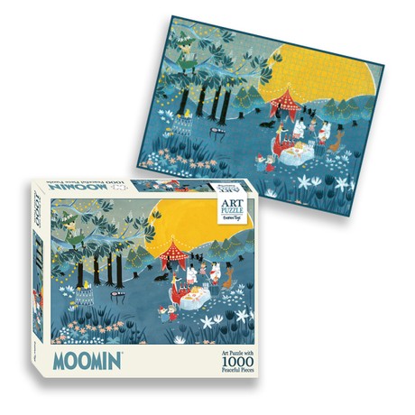פאזל מומינים 1,000 חלקים ארוחה ביער Moomin Art Puzzle Blue