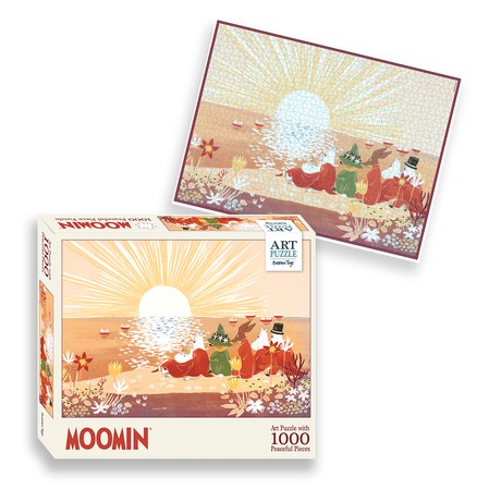 פאזל מומינים 1,000 חלקים שקיעה בחוף Moomin Art Puzzle Red