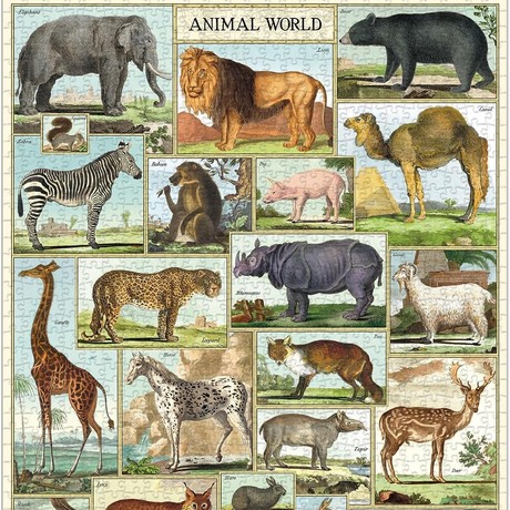 פאזל עולם החיות Animal World וינטג' 1,000 חלקים