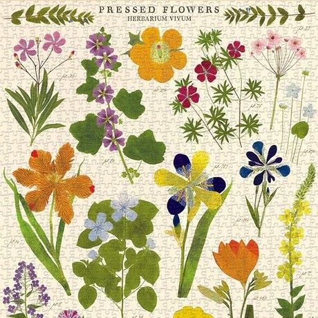 פאזל פרחים וינטג' 1,000 חלקים Pressed Flowers