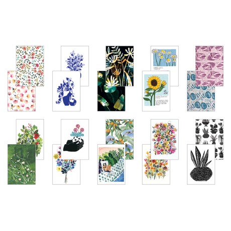 Flower Box: 100 Postcards by 10 artists