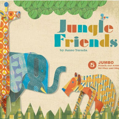 Jungle Friends 5 Jumbo Punch-Out Animals for Play and Display