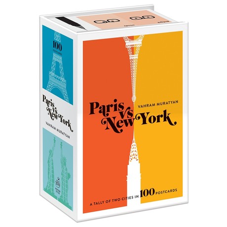 Paris versus New York Postcard Box