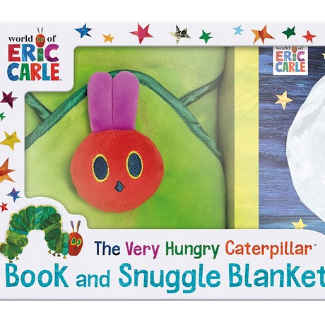 The Very Hungry Caterpilar Book and Snuggle Blanket הזחל הרעב